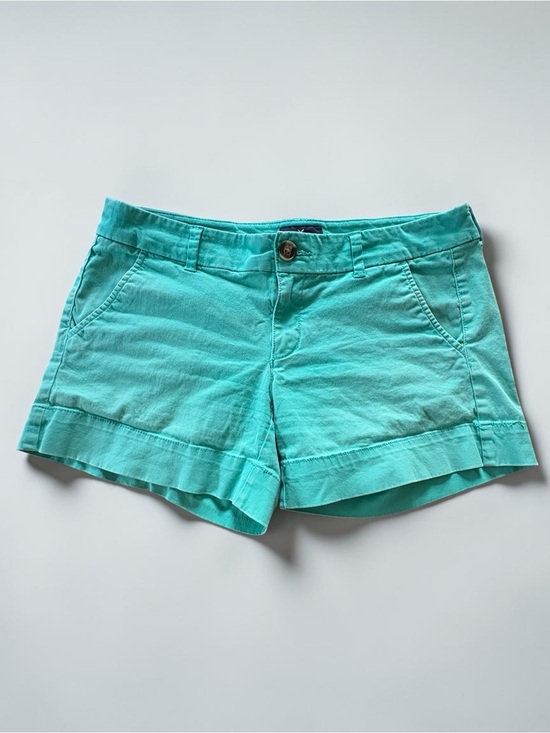 American Eagle Outfitters Pants - Womens Teal Chino Shorts - Stretch Midi Size 8, 5” inseam - Summer Casual